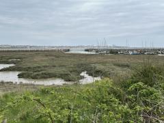 The marina on the eastern side of the island